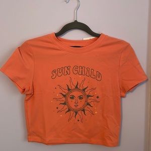 NWT Orange crop top